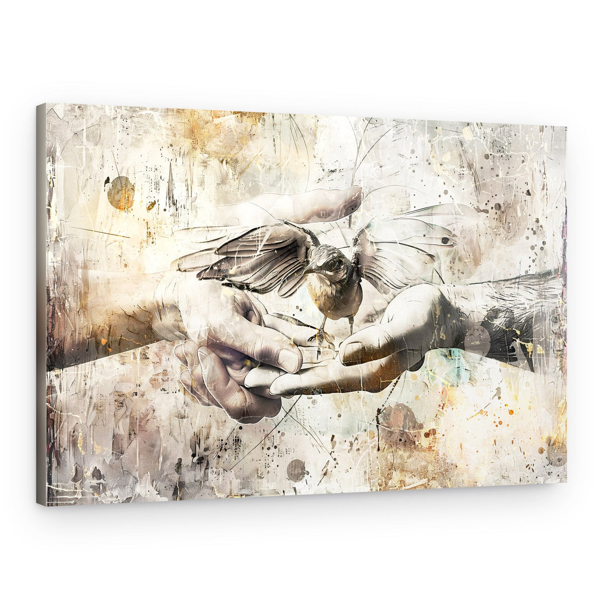 Gentle Hands Bird Flight – Canvas Print
