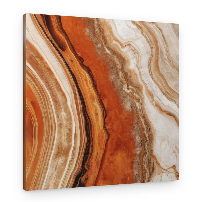 Rich Orange Agate Flow – Canvas Print