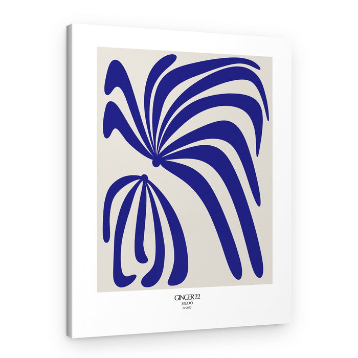 Flowing Blue Shapes – Canvas Print