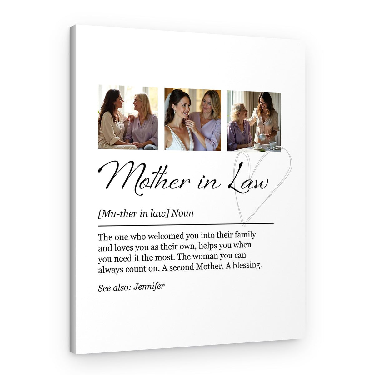 Mother In Law Definition Custom Photo Canvas – Canvas Print