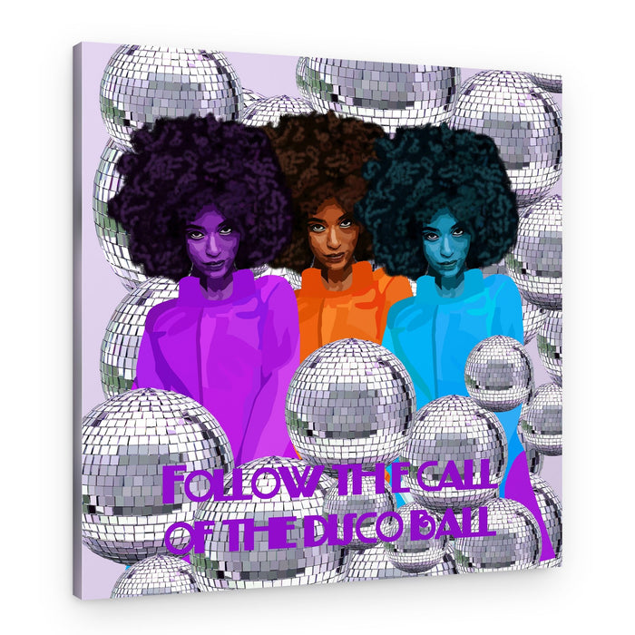 Vibrant Disco Women – Canvas Print