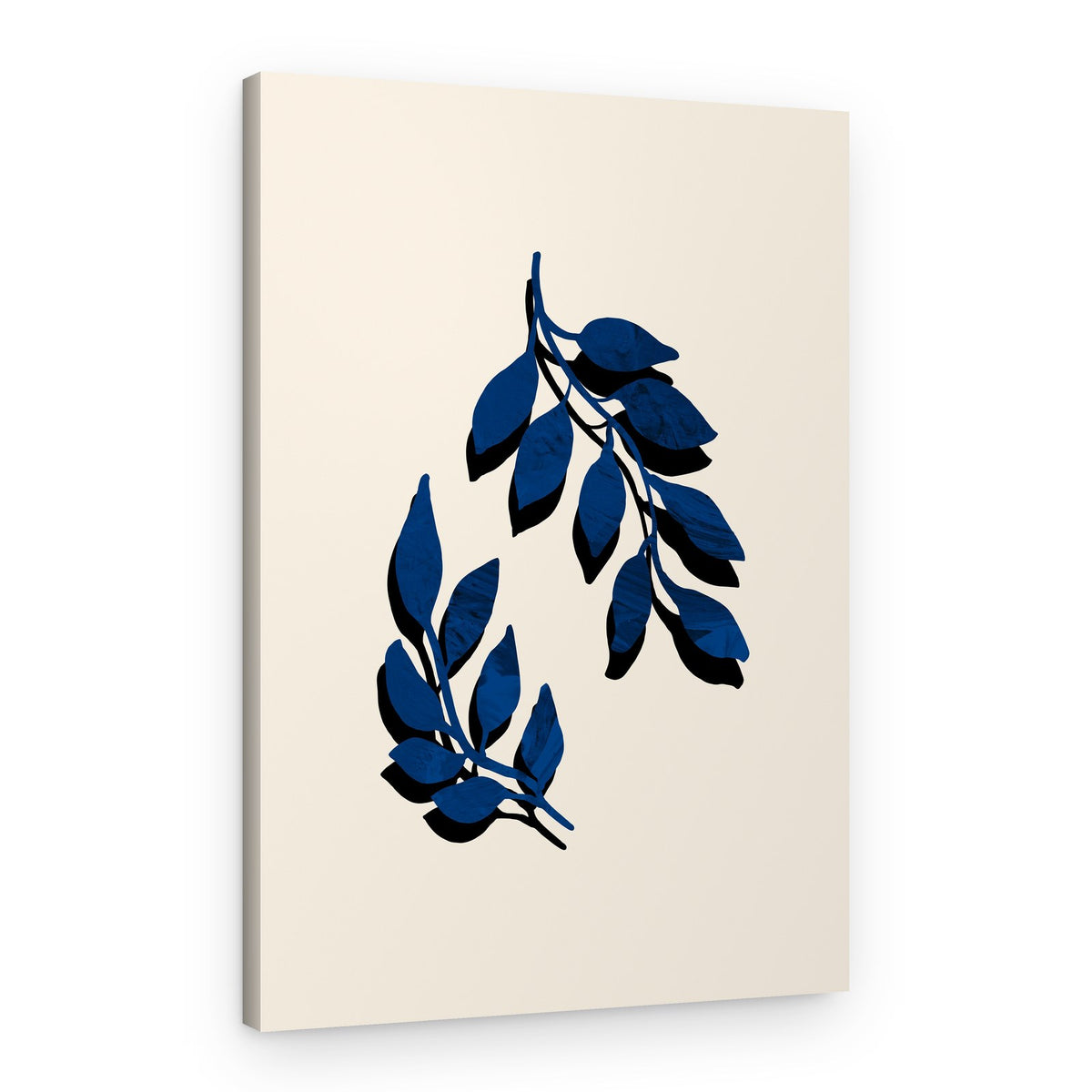 Organic Blue Leaves – Canvas Print