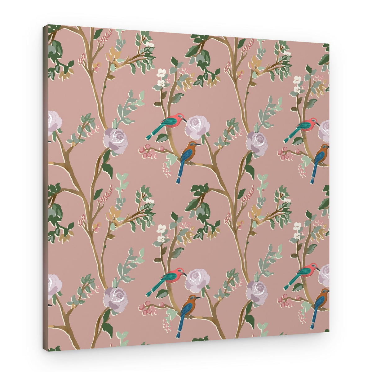 Blush Bird Branches – Canvas Print