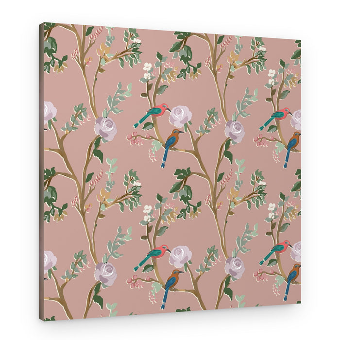 Blush Bird Branches – Canvas Print