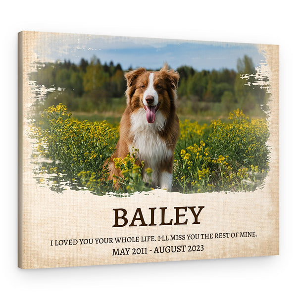 I Love You Your Whole Life Pet Canvas Print