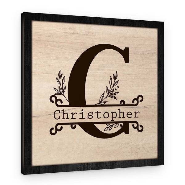 Personalized Name Monogram Canvas Print