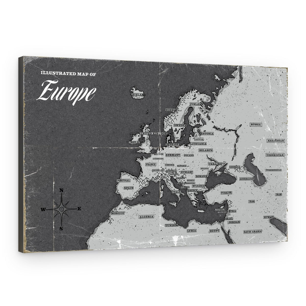 Vintage Map of Europe – Canvas Print
