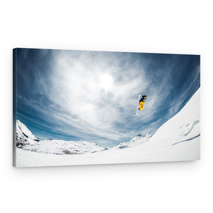 High Flying Snowboarder – Canvas Print