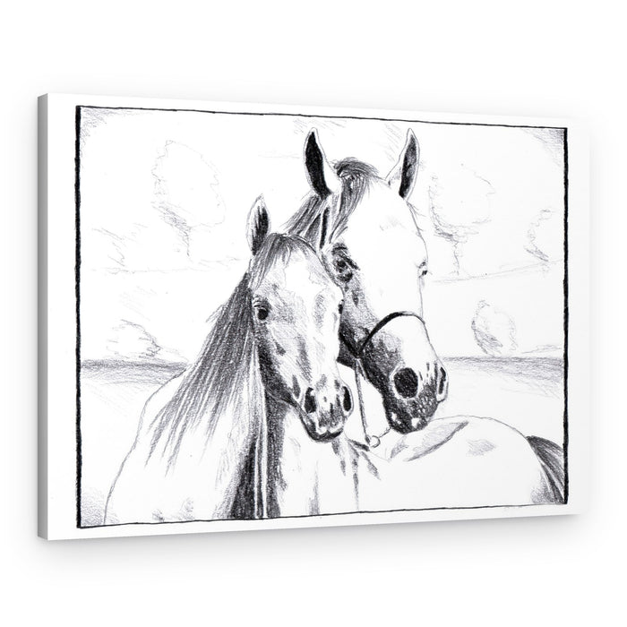 Gentle Horse Bond – Canvas Print