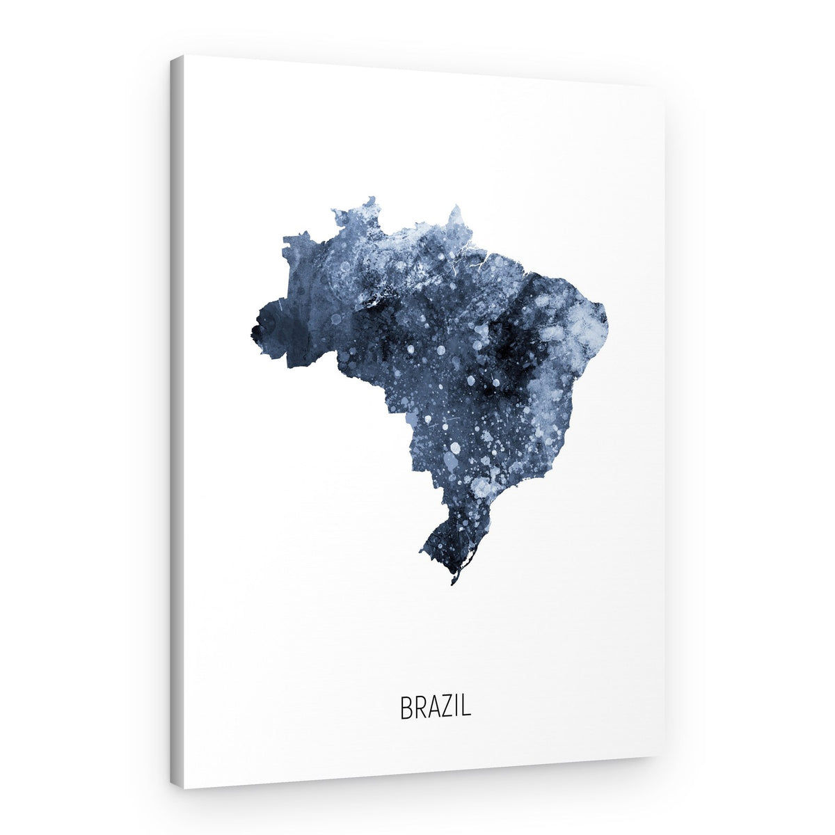 Brazil Watercolor Map – Canvas Print