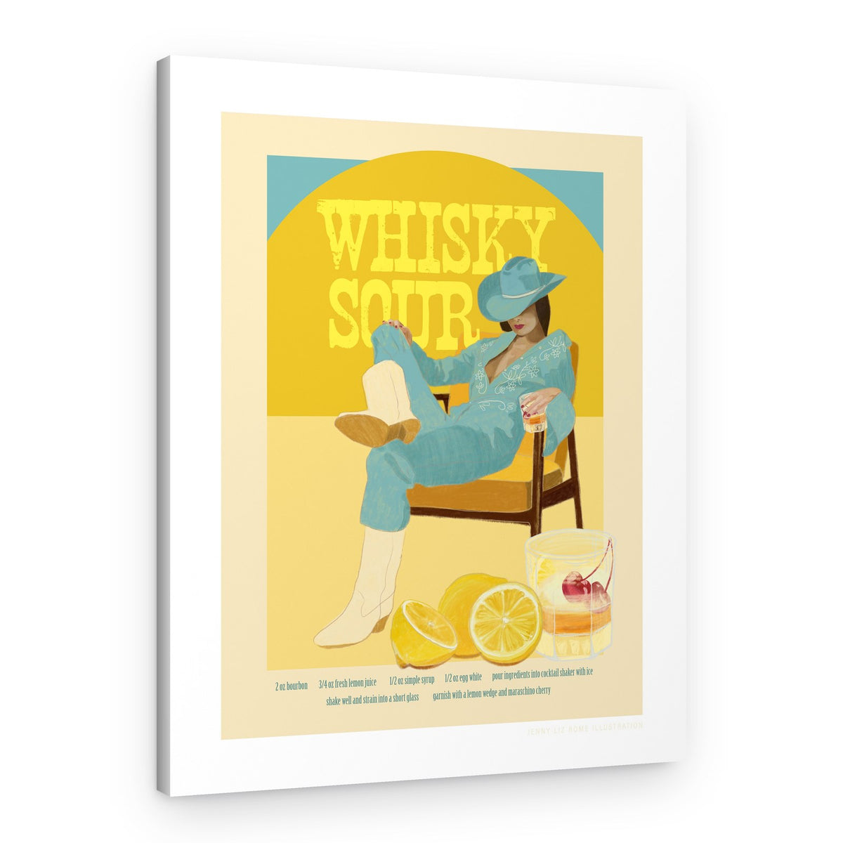 Jlr Cocktails Whiskysour – Canvas Print