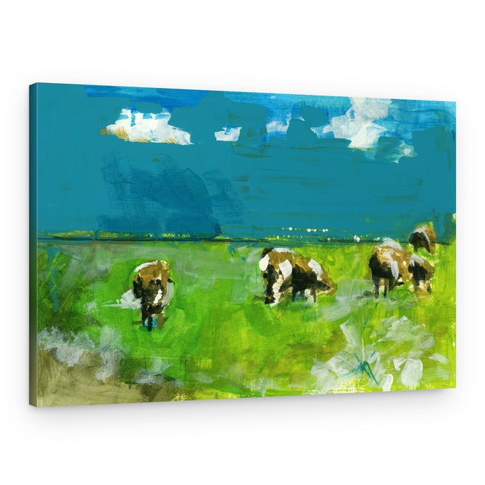 Grazing Cows Landscape – Canvas Print