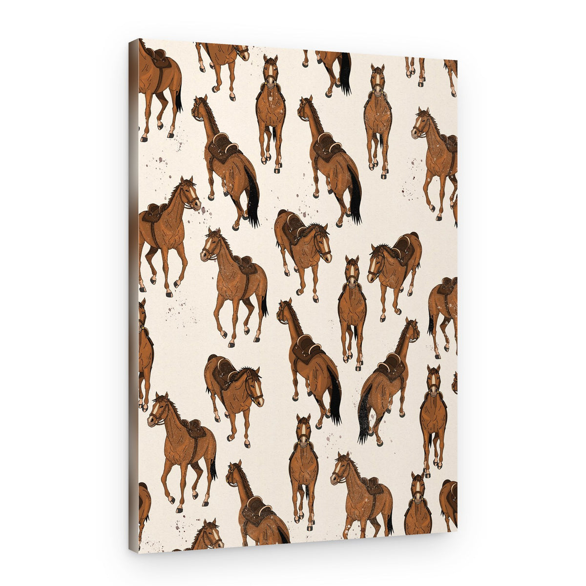 Equestrian Horse Pattern – Canvas Print