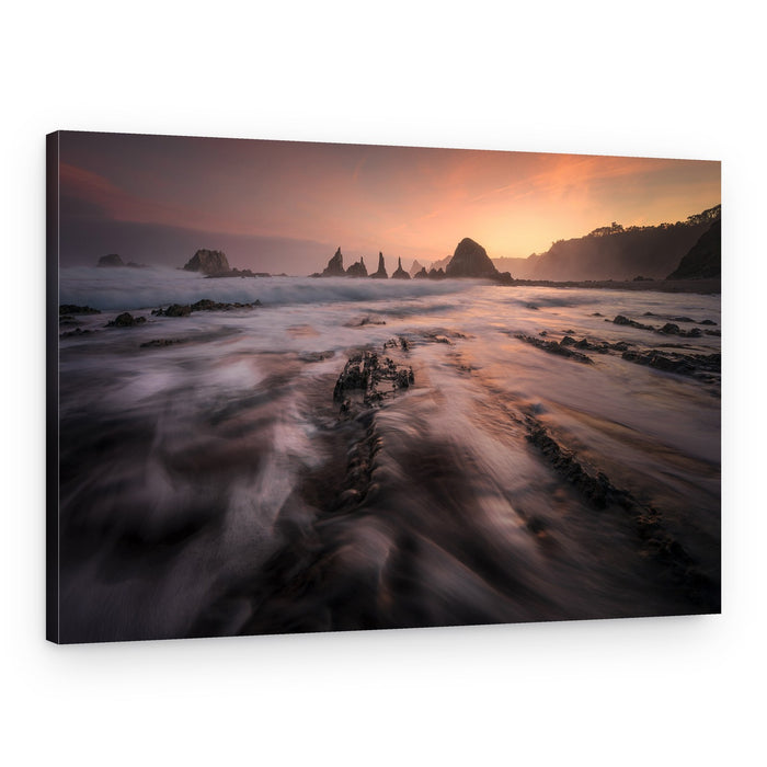 Coastal Twilight Flow – Canvas Print