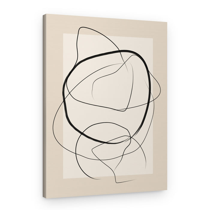 Flowing Minimalist Curves – Canvas Print