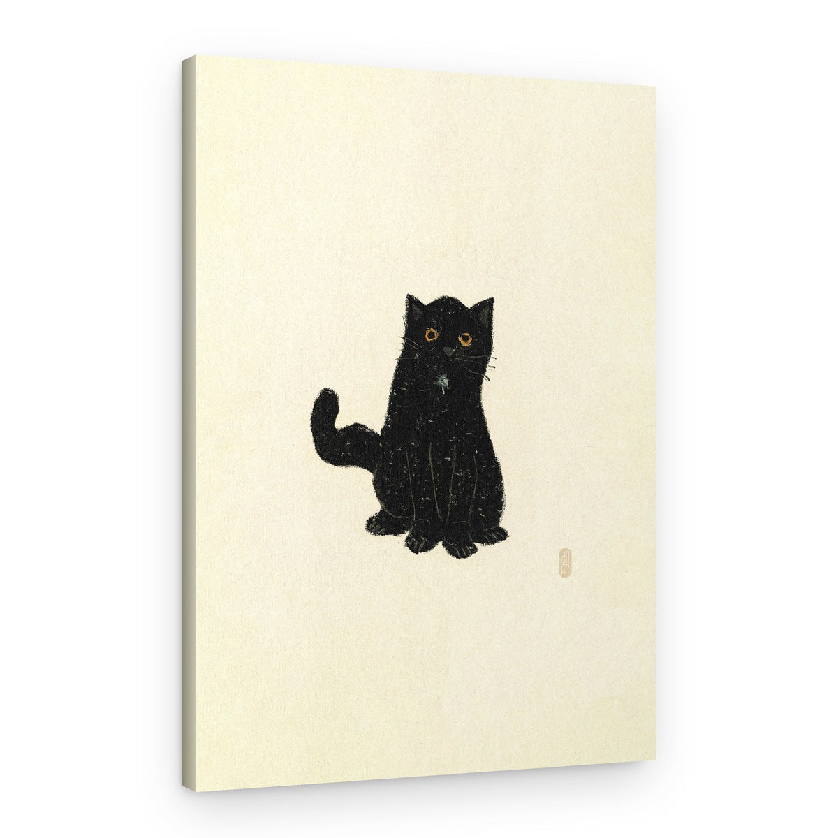 Charming Black Cat – Canvas Print