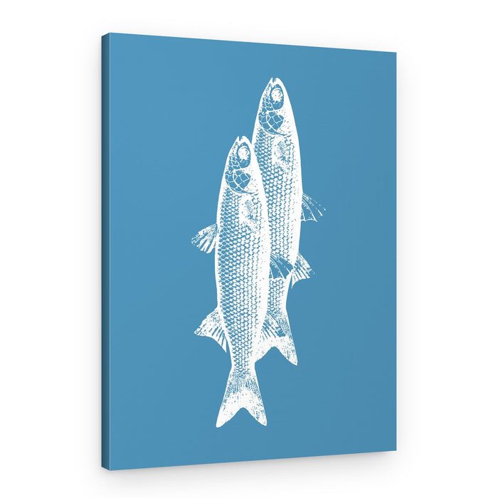 Swimming Blue Fish – Canvas Print