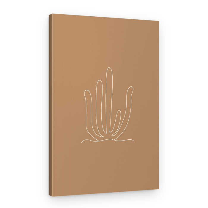 Desert Plant Lines – Canvas Print