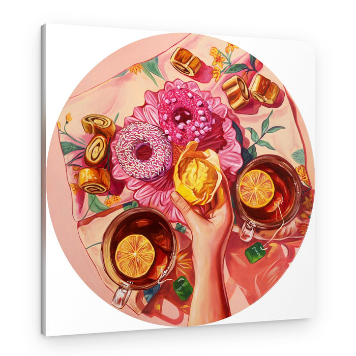 Afternoon Tea and Donuts – Canvas Print