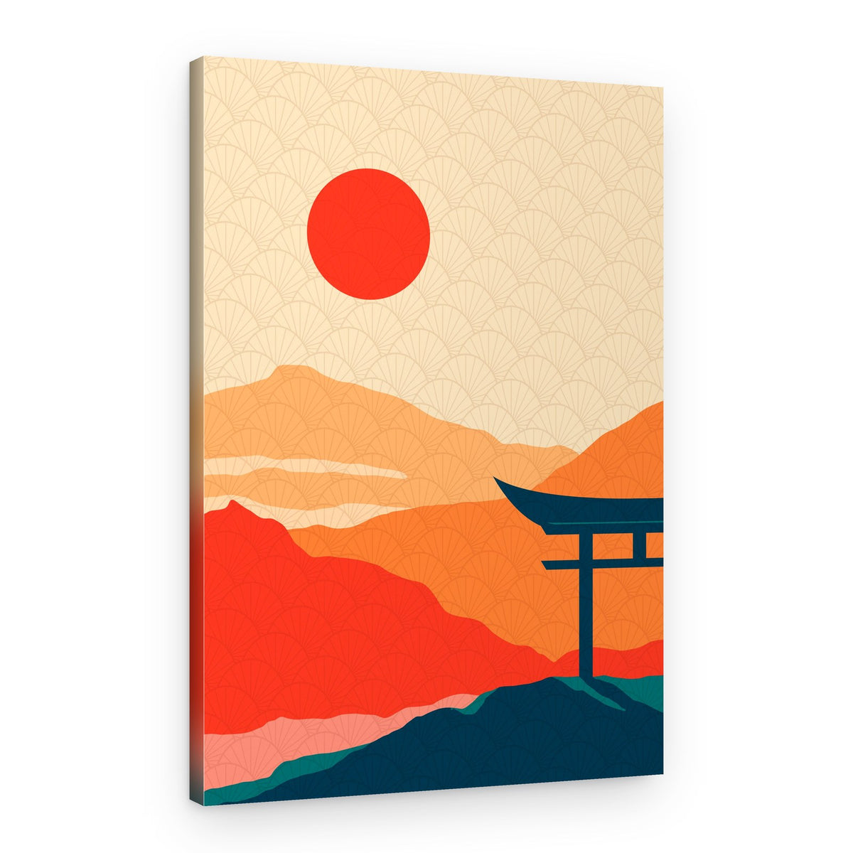 Japanese Torii Sunset – Canvas Print