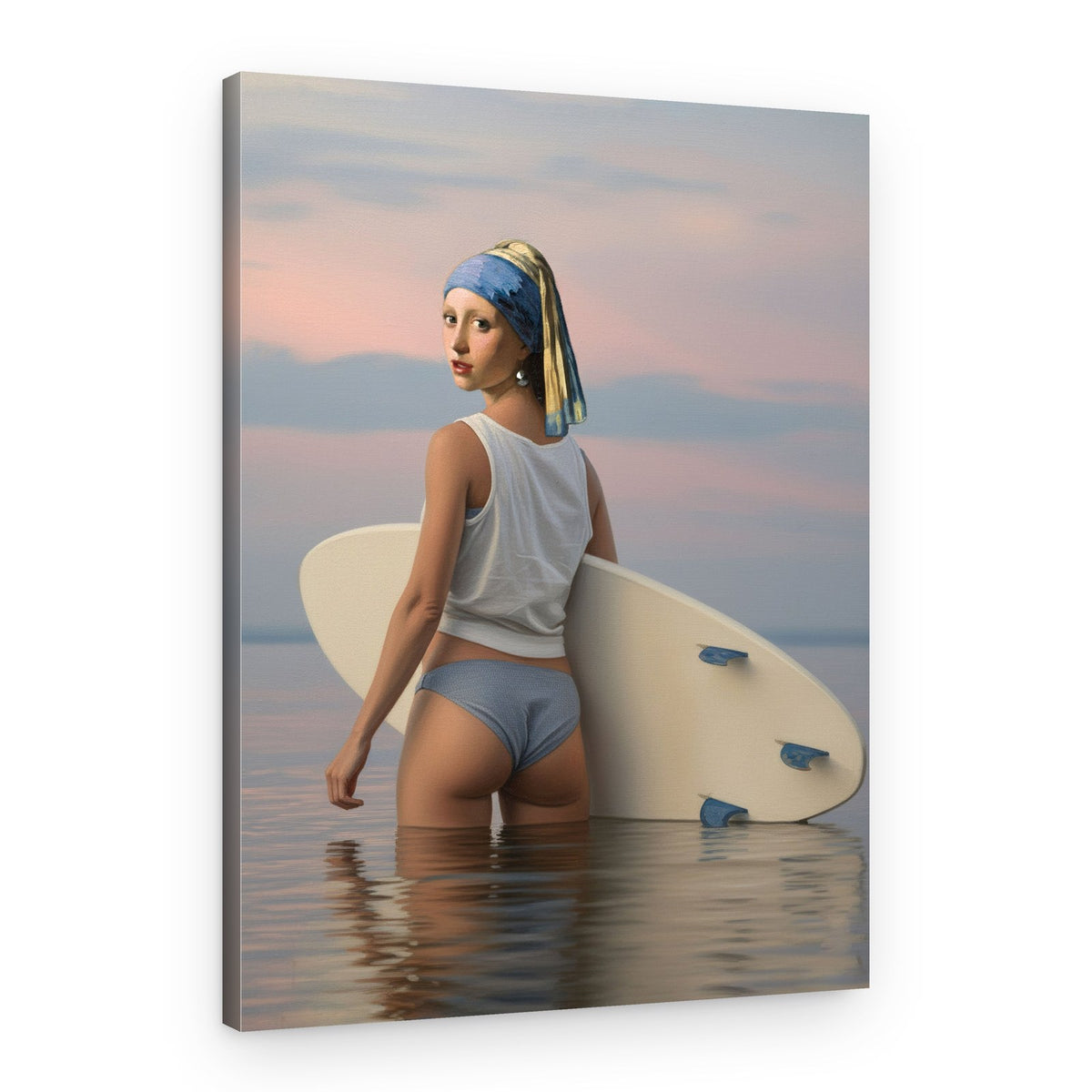Surfing Pearl – Canvas Print