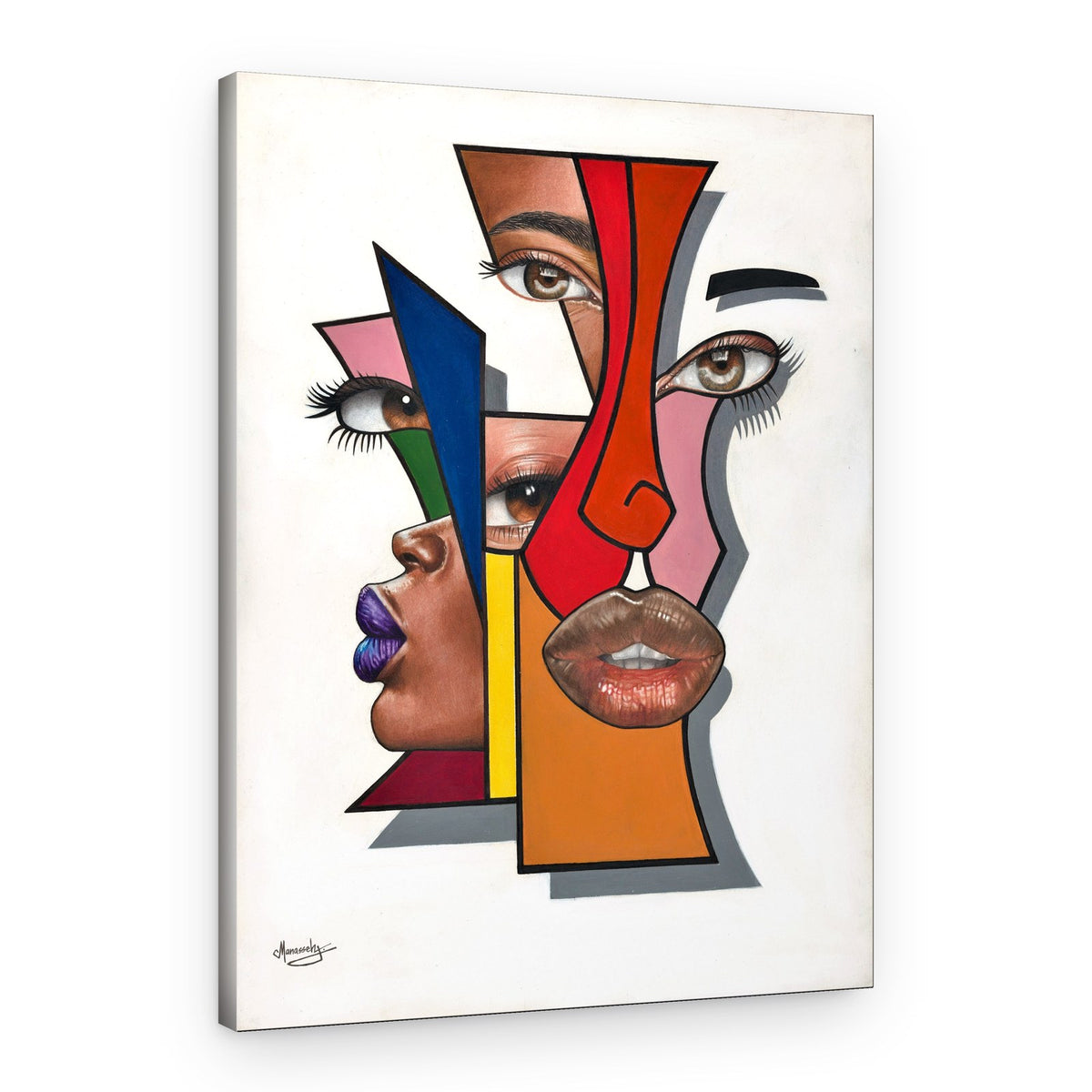 Abstract Geometric Faces – Canvas Print