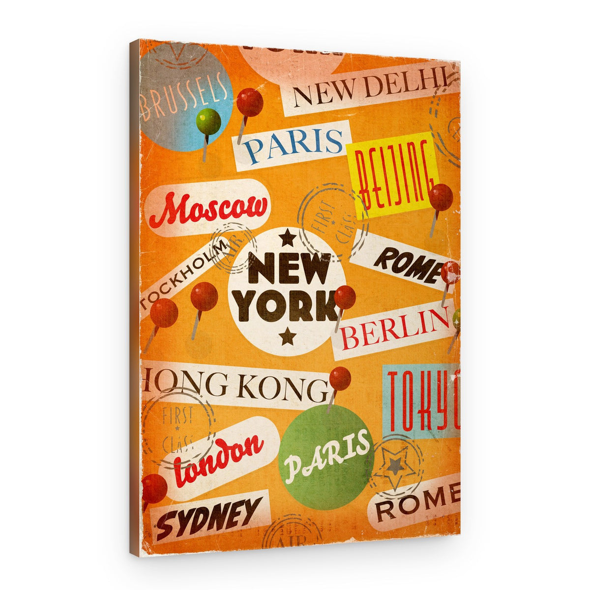 Global City Destinations – Canvas Print