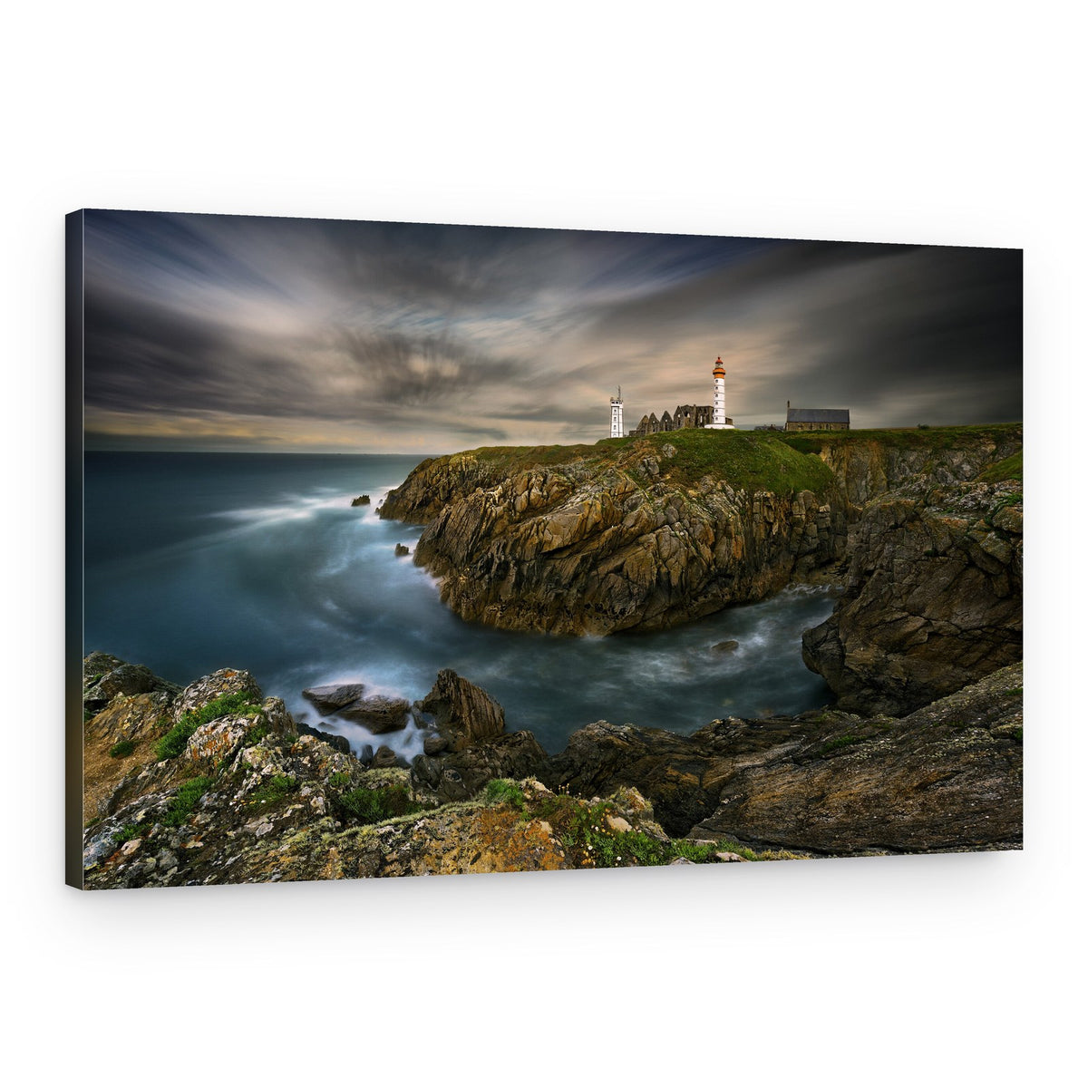 Moody Coastal Lighthouse – Canvas Print