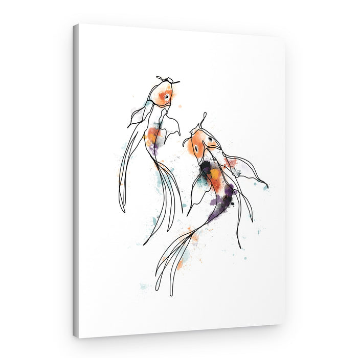 Colorful Koi Harmony – Canvas Print