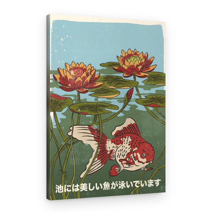 Goldfish and Water Lilies – Canvas Print