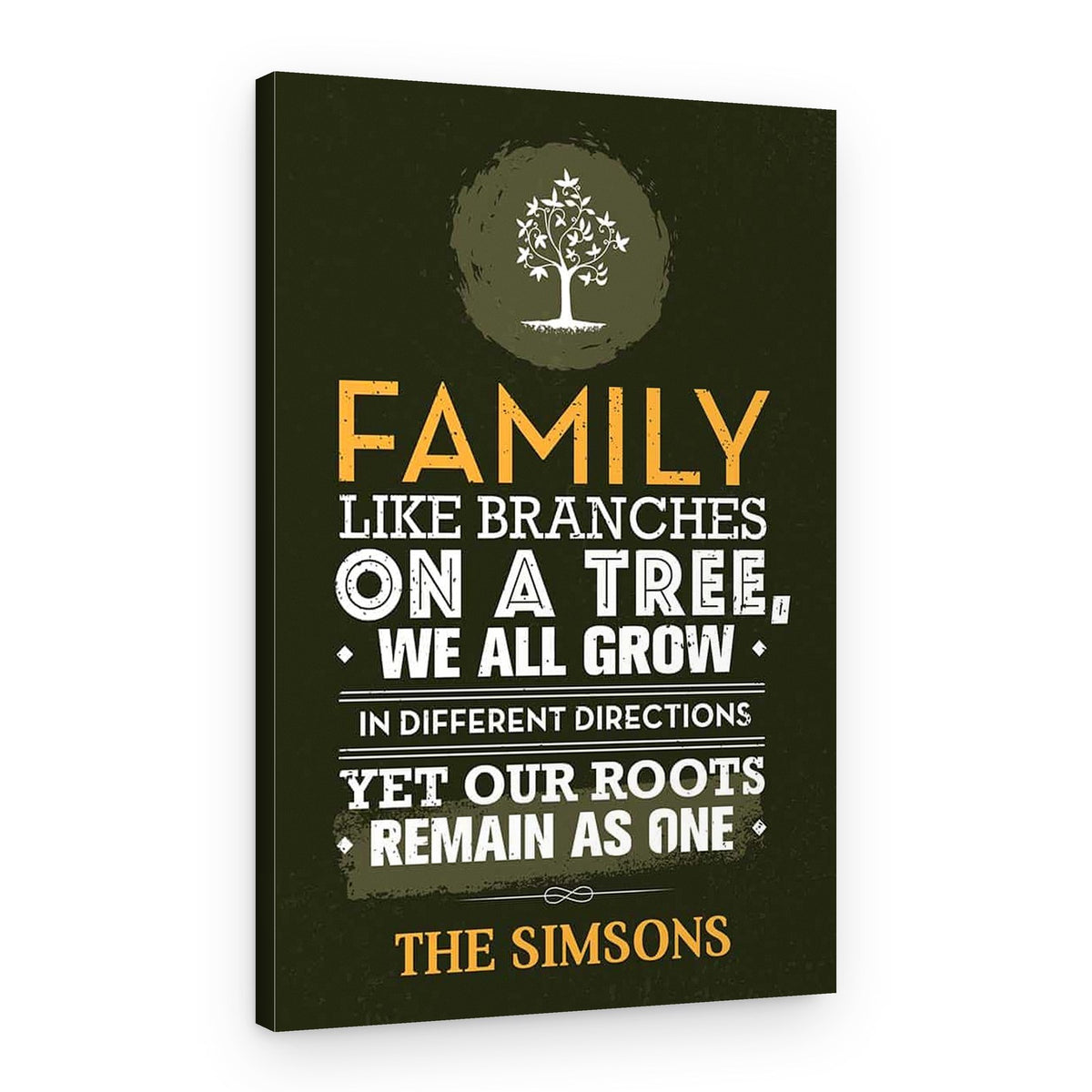 Family Like Branches On A Tree Photo Collage Canvas Print – Canvas Print – Design B