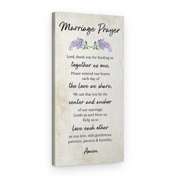 Marriage Prayer 8th Anniversary Canvas Print