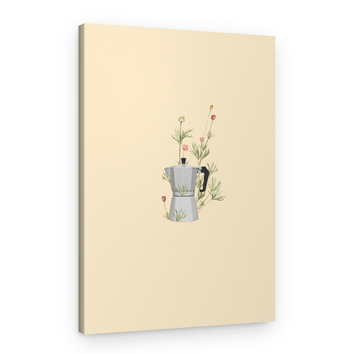 Moka Pot Blooms – Canvas Print