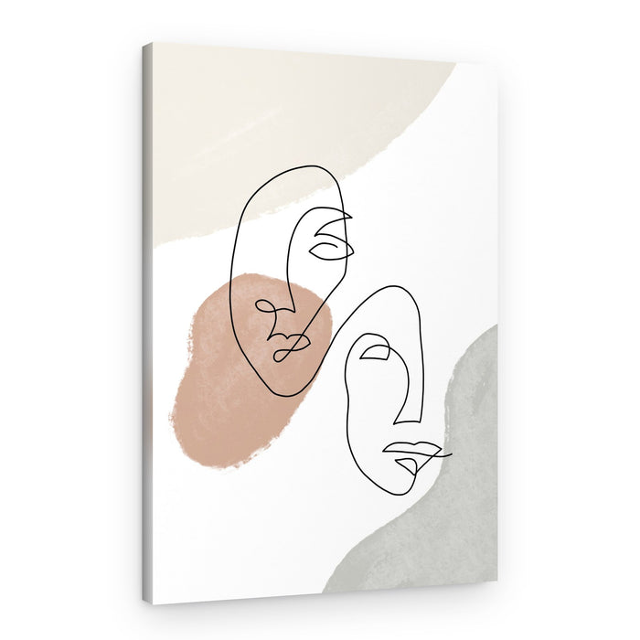Serene Line Profiles – Canvas Print