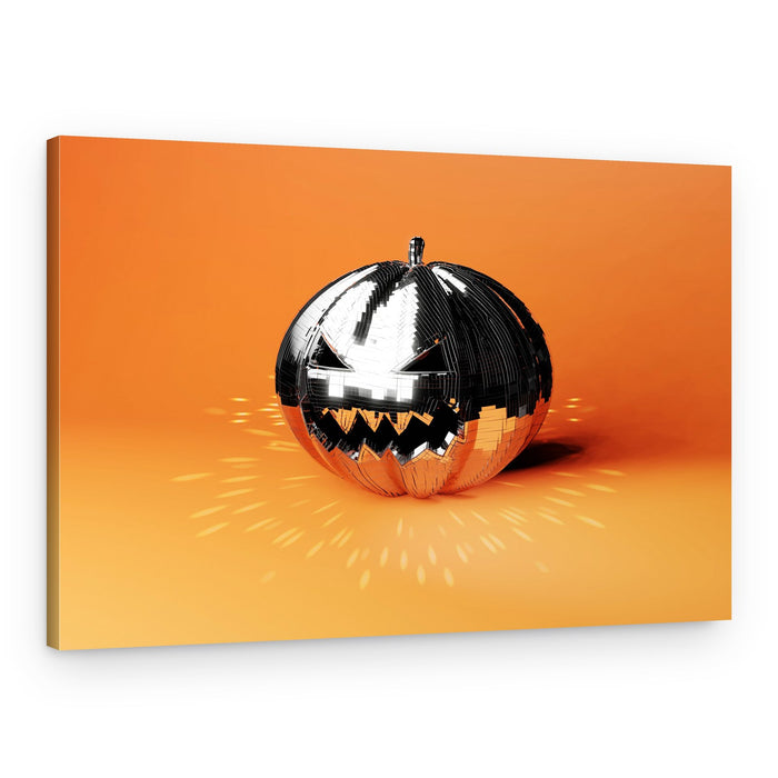 Silver Disco Pumpkin – Canvas Print