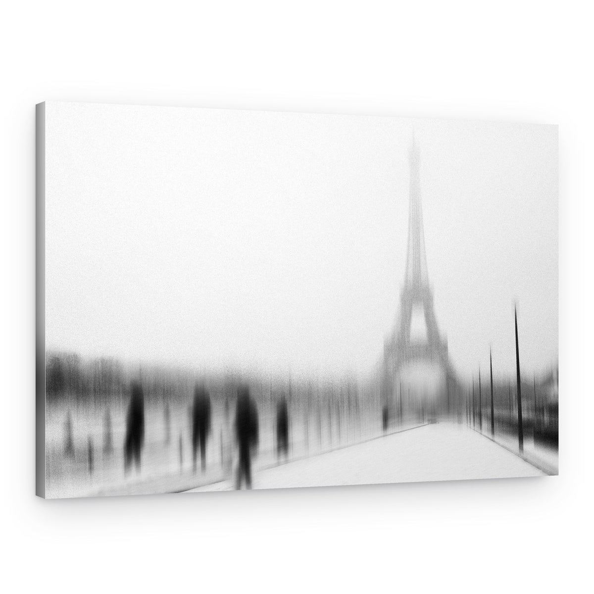 Eiffel Tower Snow Blur – Canvas Print