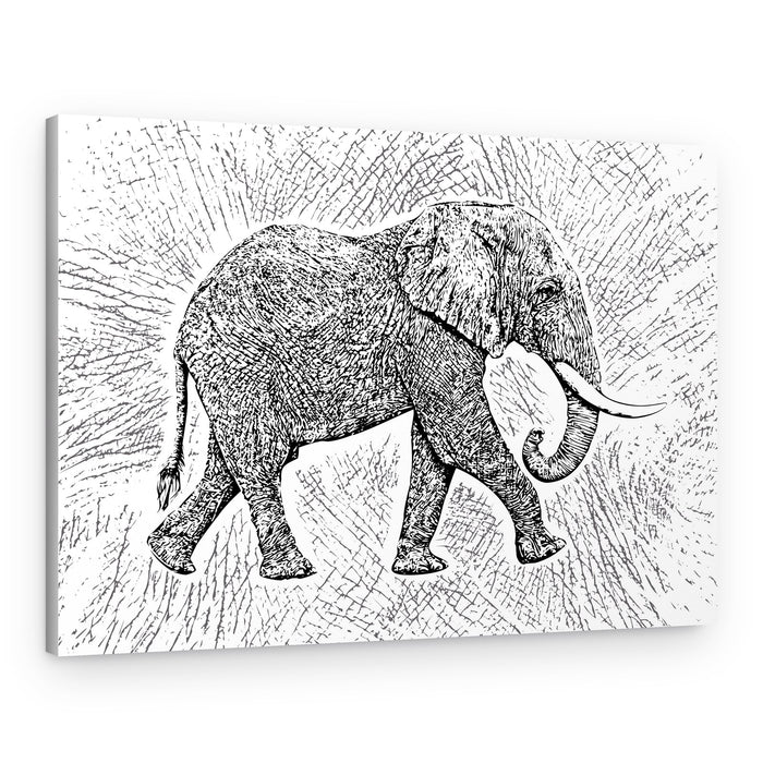 Majestic Elephant Stride – Canvas Print
