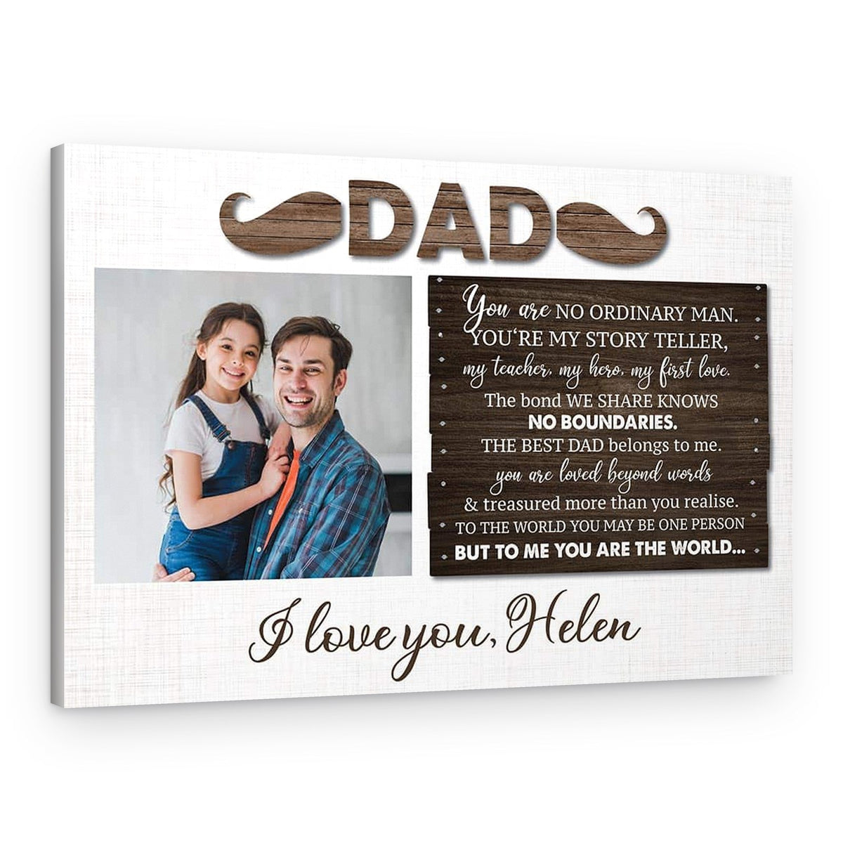 Father’s Day Poem Custom Photo Canvas Print – Canvas Print
