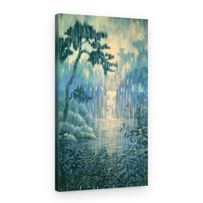 Rainy Moonlight Forest – Canvas Print