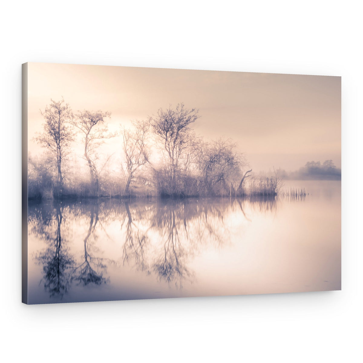 Misty Lake Reflections – Canvas Print