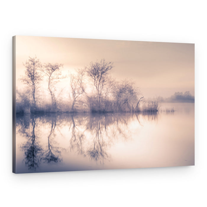 Misty Lake Reflections – Canvas Print