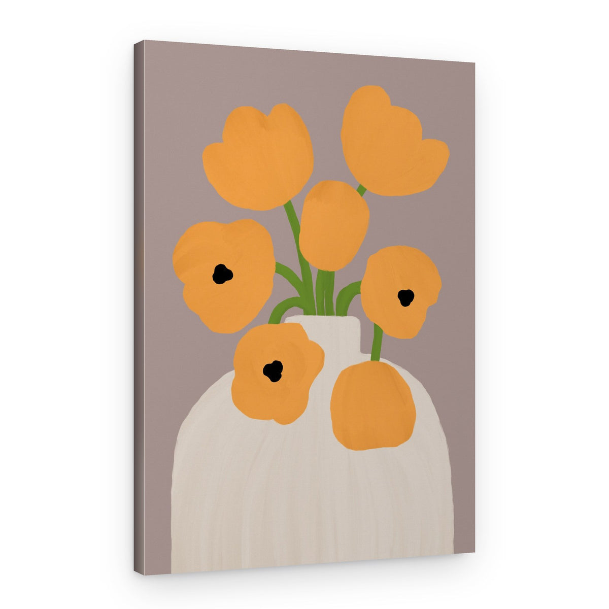 Modern Floral Still Life – Canvas Print