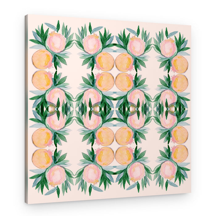 Soft Botanical Fruit Pattern – Canvas Print