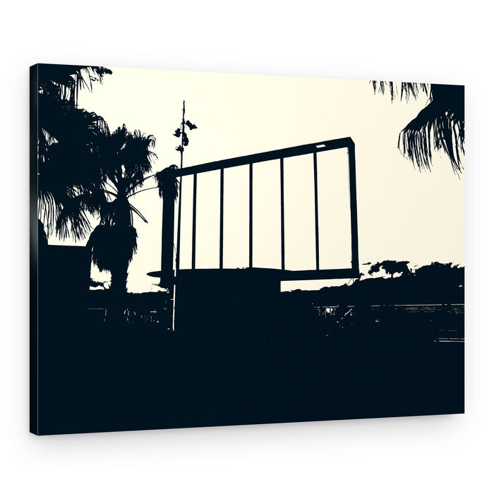Tropical Billboard Silhouette – Canvas Print