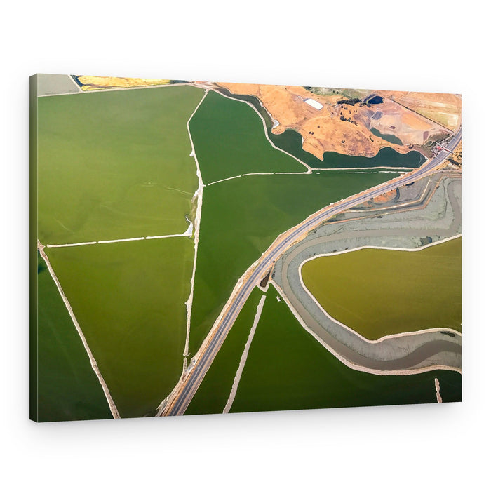Aerial Salt Pond Landscape – Canvas Print