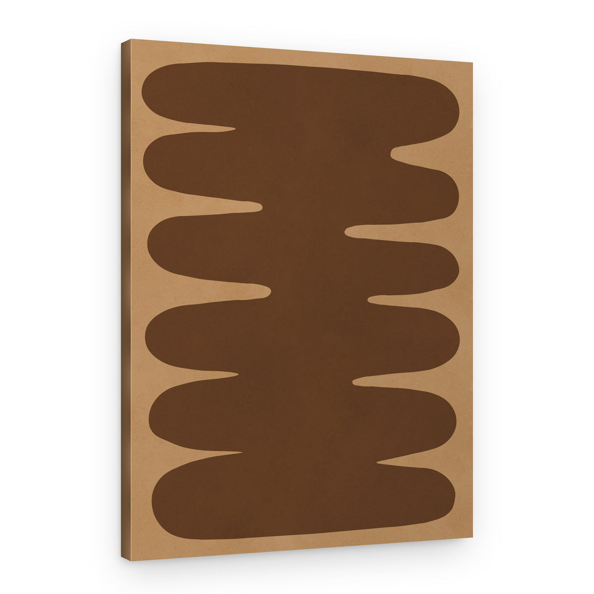 Brown Organic Waves – Canvas Print