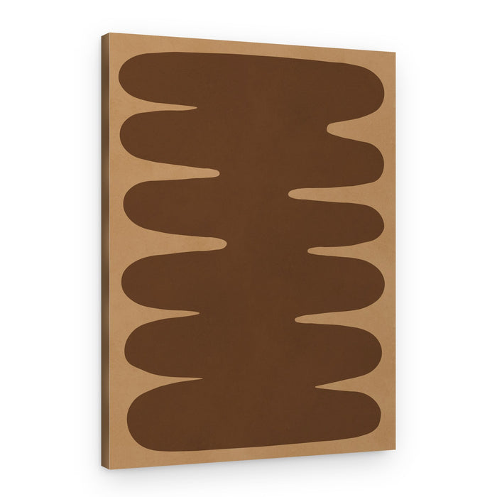 Brown Organic Waves – Canvas Print