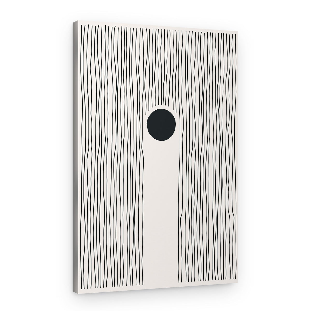 Organic Black Circle – Canvas Print