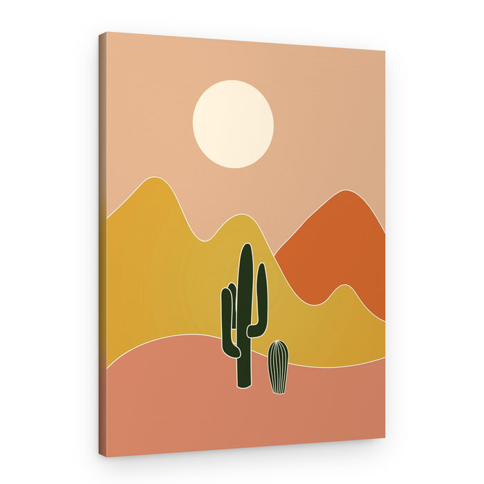 Desert Cactus Landscape – Canvas Print