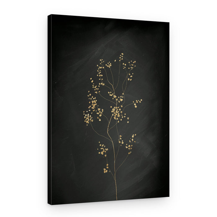 Elegant Golden Plant – Canvas Print